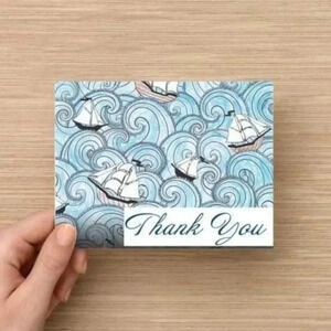 Unique Custom Printed "Thank You" Cards, Ocean